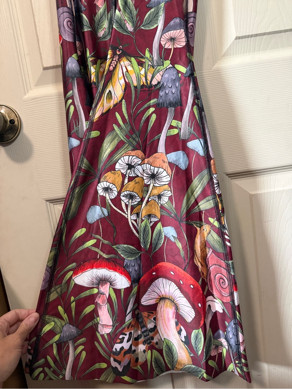 Yoga Democracy Fun Gal Mushroom Print Bell-Bottom Leggings Woman’s XS - Picture 7 of 13